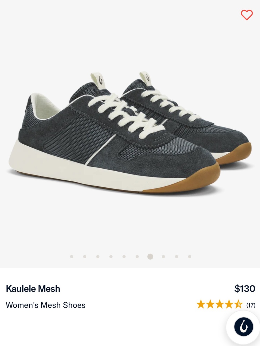 OluKai Women's Kaulele Navy Mesh & Suede Sneakers